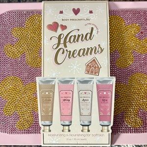 Body Prescriptions Ultra Hydrating Hand Creams, 4 scents, In Decorative Box. New